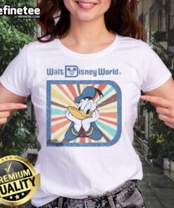 Premium Donald Duck Walt Disney World characters ladies tee featuring vibrant design and comfy fit for Disney fans.