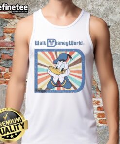 Premium Donald Duck tank top featuring Walt Disney World characters, perfect for Disney fans and summer wear.