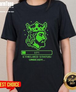 Premium Ethelred Status Unready King of the English 8-bit ladies tee featuring a retro design and vibrant colors.