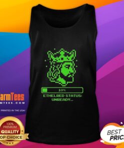 Premium Ethelred Status Unready King of the English 8-bit tank top featuring retro gaming design and vibrant colors.