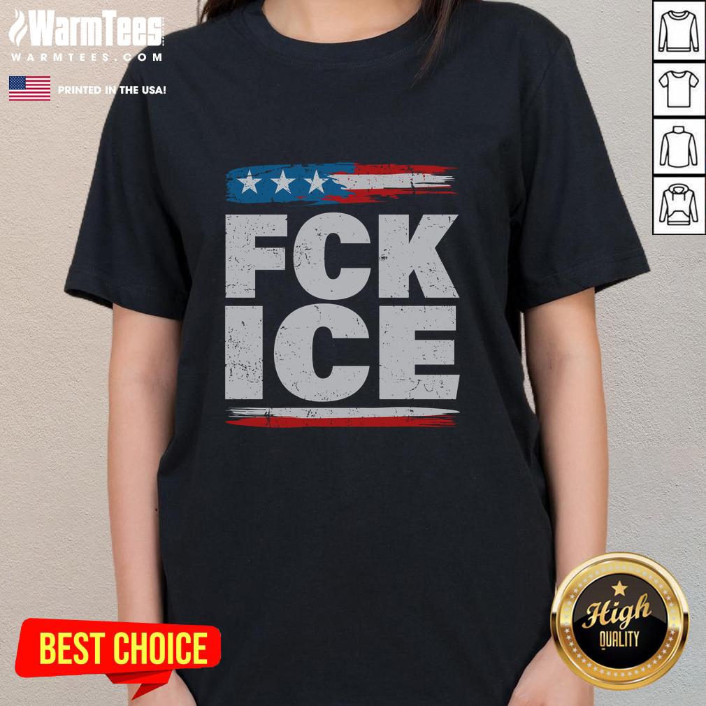 premium-fck-ice-anti-ice-distressed-american-flag-ladies-tee Premium Fk Ice Anti-Ice Distressed American Flag Ladies Tee featuring a stylish design for patriotic women.