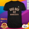 Alt Text: Premium Filip Gustavsson Minnesota Wild Gus Bus name and number t-shirt featuring vibrant team colors.
