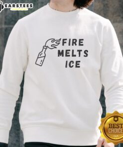 Premium Fire Melts Ice Sweatshirt featuring a bold graphic design and comfortable fit, perfect for stylish winter wear.