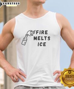 Premium Fire Melts Ice Tank Top featuring a vibrant graphic design, perfect for summer fashion and casual wear.