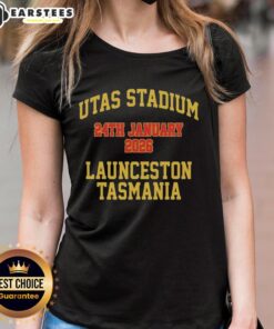 Alt Text: Premium Foo Fighters concert tee for January 24, 2026, at Utas Stadium, stylish ladies' design.