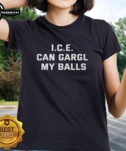 Premium Gaming Disorder PAWG I.C.E. Can Gargle My Balls Ladies Tee featuring a stylish design for gaming enthusiasts.