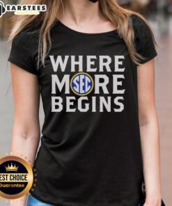 Premium Georgia Bulldogs Where More Begins Ladies Tee in stylish design, perfect for fans and casual wear.