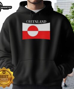 Alt Text: Premium Greenland hoodie featuring an independence message and flag, celebrating the spirit of its people.