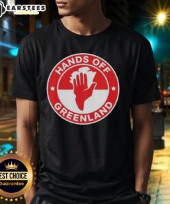 Premium Greenland Hands Off Logo T-Shirt featuring a bold logo design on a stylish, high-quality fabric.