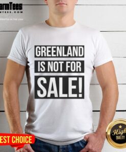 Premium Greenland Is Not For Sale retro t-shirt featuring bold graphics and a vintage design, perfect for unique style.