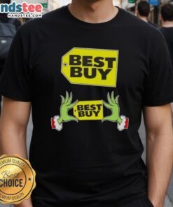 Premium Grinch Hands Love Best Buy Christmas T-Shirt featuring festive design and vibrant colors for holiday cheer.
