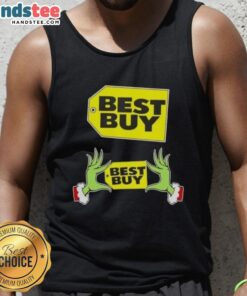 Premium Grinch Hands Love Best Buy Christmas Tank Top, festive design perfect for holiday celebrations and casual wear.
