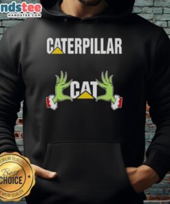 Premium Grinch Hands Love Caterpillar Christmas Hoodie featuring festive design and vibrant colors for holiday cheer.