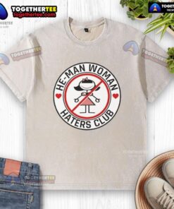 Premium He-Man Woman Haters Club Lil Rascals washed T-shirt featuring iconic design, perfect for fans and collectors.
