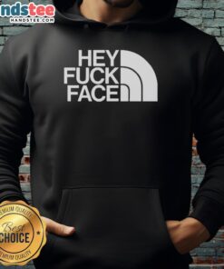Premium Hey Fck Face Hoodie in black, featuring bold graphic design, perfect for casual streetwear style.