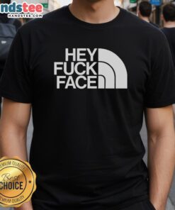 Premium Hey Fck Face T-Shirt in black featuring bold graphic design, perfect for casual and edgy style enthusiasts.