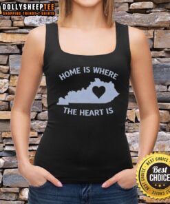 Premium Home Is Where The Heart Is Kentucky Heart Tank Top for women, showcasing comfort and style in a trendy design.