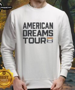 Alt Text: Premium I Am The American Dream Tour Pride Sweatshirt featuring vibrant colors and stylish design for a bold statement.