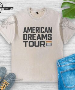 Premium I Am The American Dreams Tour Pride Washed T-Shirt in vibrant colors, perfect for celebrating pride and individuality.