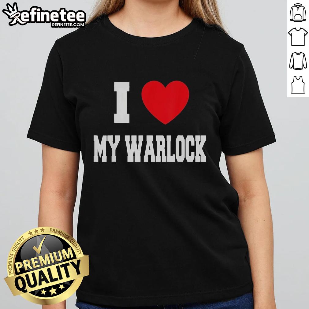 premium-i-love-my-warlock-ladies-tee Alt Text: Premium I Love My Warlock Ladies Tee featuring a stylish design for fantasy lovers and warlock enthusiasts.