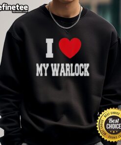 Alt Text: Premium I Love My Warlock Sweatshirt featuring a stylish design for warlock enthusiasts, perfect for casual wear.