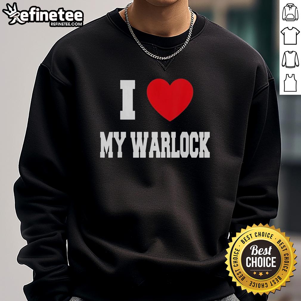 premium-i-love-my-warlock-sweatshirt Alt Text: Premium I Love My Warlock Sweatshirt featuring a stylish design for warlock enthusiasts, perfect for casual wear.