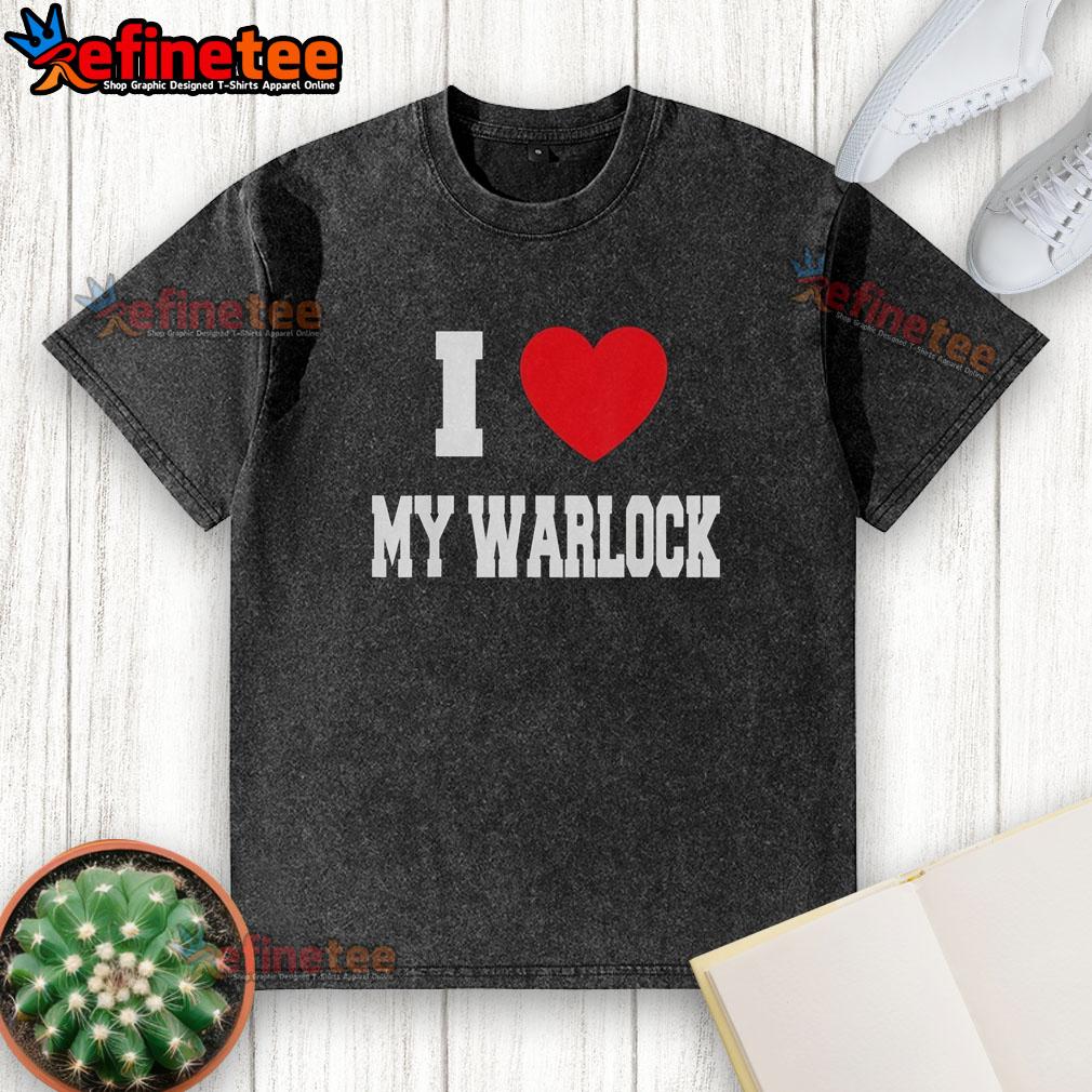 premium-i-love-my-warlock-washed-t-shirt Premium I Love My Warlock Washed T-Shirt featuring a stylish design for warlock enthusiasts and casual wear.