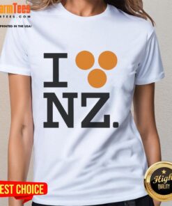 Premium I Love NZ Orlando Bloom Ladies Tee featuring a stylish design perfect for fans and fashion enthusiasts.
