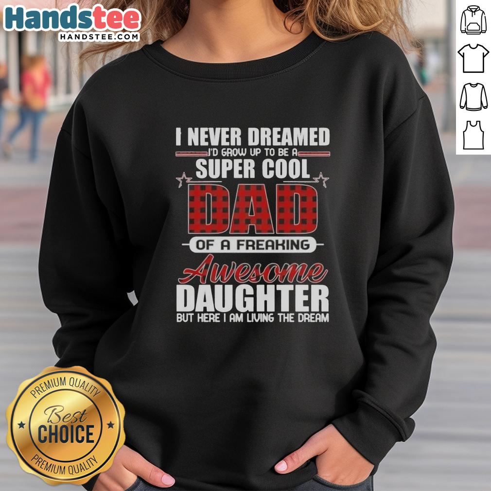 premium-i-never-dreamed-id-grow-up-to-be-a-super-cool-of-a-freaking-awesome-daughter-sweatshirt Alt Text: Premium I Never Dreamed I'd Grow Up To Be A Super Cool Freaking Awesome Daughter sweatshirt in vibrant colors.