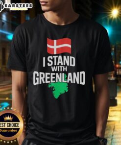 Premium I Stand With Greenland Support Denmark Is Not For Sale T-Shirt showcasing a bold graphic design and message.