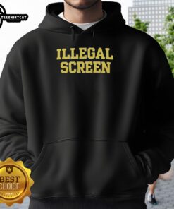 Premium Illegal Screen Hoodie in black, featuring a bold graphic design and comfortable fit, perfect for streetwear enthusiasts.