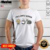 Alt Text: Premium I'm A Simple Woman Sunshine Coffee And Turtle T-Shirt featuring a cheerful design, perfect for casual wear.