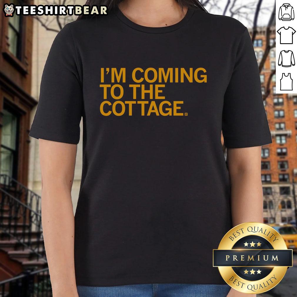 premium-im-coming-to-the-cottage-ladies-tee Premium 'I'm Coming to the Cottage' Ladies Tee featuring stylish design for summer getaways and cottage adventures.