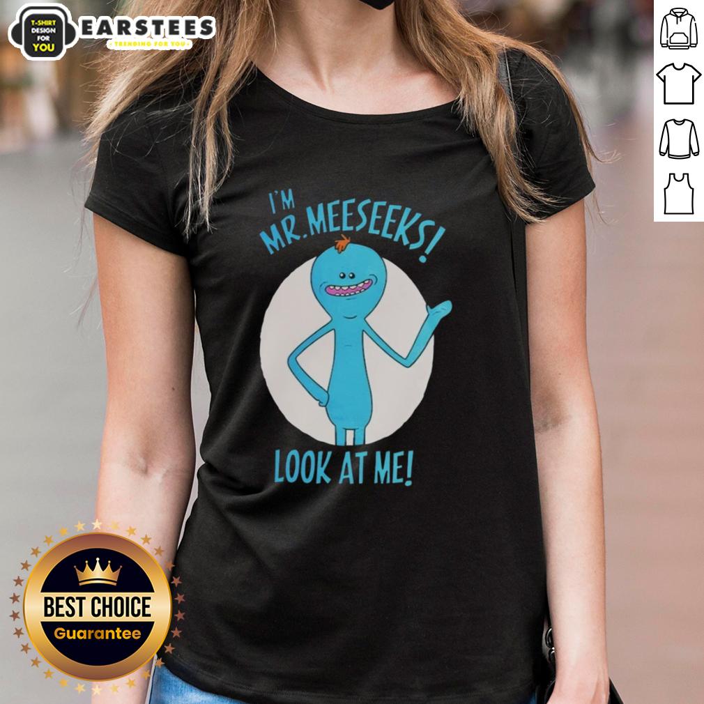 premium-im-mr-meeseeks-look-at-me-ladies-tee Premium Mr. Meeseeks Look At Me Ladies Tee featuring vibrant design and comfortable fit, perfect for fans of the show.