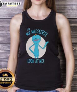 Premium Mr. Meeseeks Look At Me Tank Top featuring vibrant design and comfortable fit for fans of Rick and Morty.