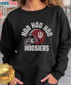 Alt Text: Premium Indiana Football Hoo Hoo Hoo Hoosiers sweatshirt in red, showcasing team spirit and comfortable style.