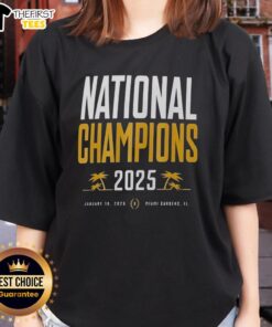 Premium Indiana Hoosiers CFP National Champions tee for ladies, featuring a stylish palm tree design, January 19, 2025.
