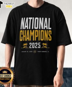 Premium Indiana Hoosiers CFP National Champions T-Shirt featuring a palm tree design, perfect for fans celebrating victory.