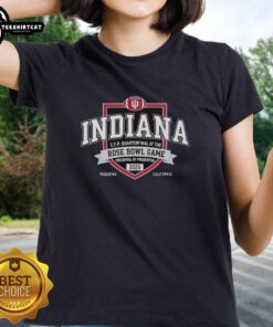 Premium Indiana Hoosiers Football CFP Quarterfinal at Rose Bowl Game, presented by Prudential, women's tee shirt design.