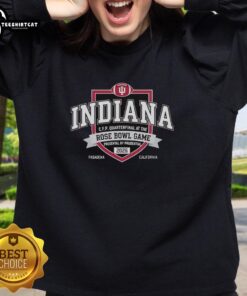 Premium Indiana Hoosiers football sweatshirt from CFP quarterfinal at the Rose Bowl, presented by Prudential.