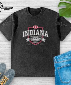 Premium Indiana Hoosiers Football CFP Quarterfinal at the Rose Bowl Game Prudential Washed T-Shirt for fans.