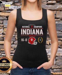 Premium Indiana Hoosiers Football National Champions Undefeated 16-0 Helmet Tank Top showcasing team pride and style.
