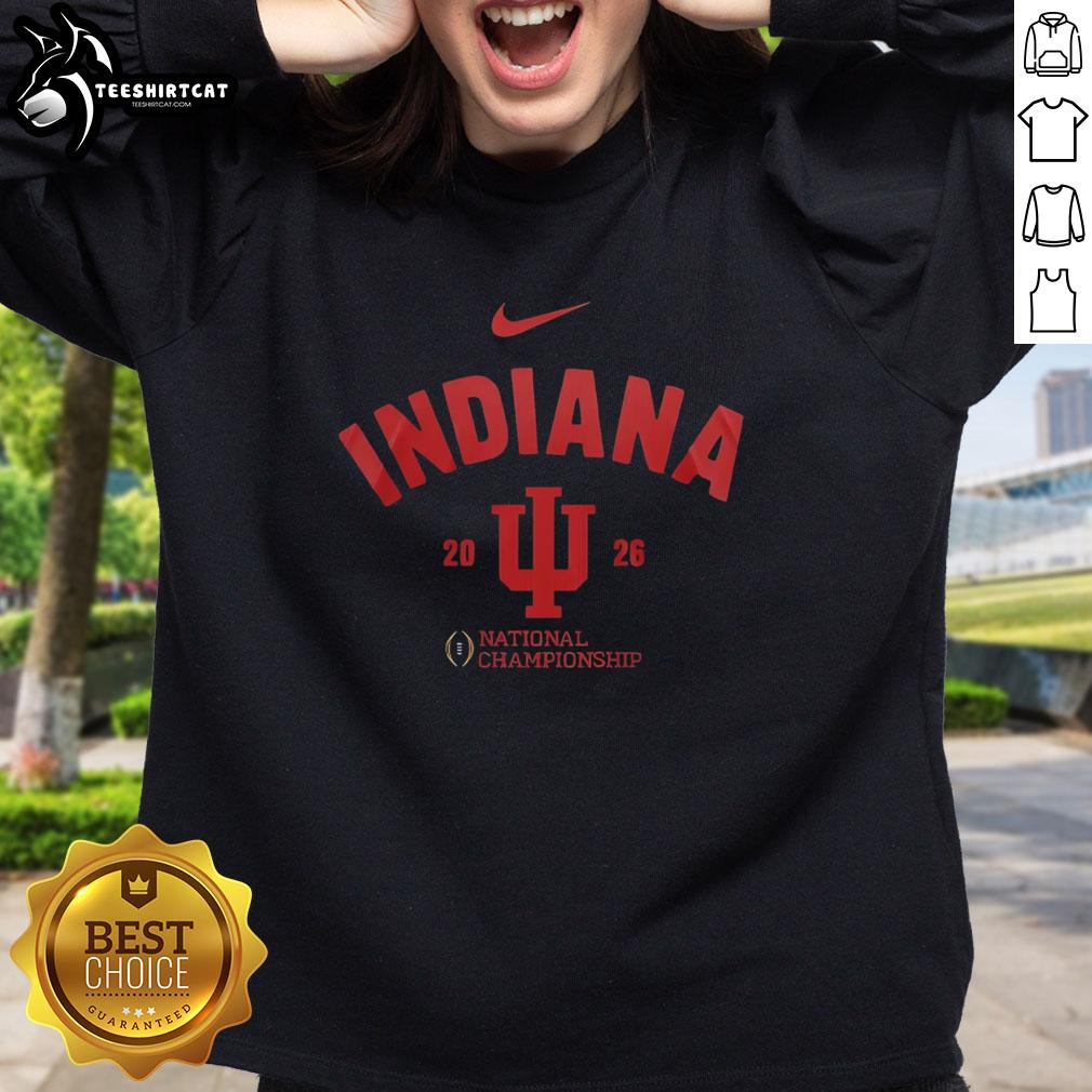 premium-indiana-hoosiers-ncaa-college-football-playoff-champions-2026-sweatshirt Premium Indiana Hoosiers NCAA College Football Playoff Champions 2026 Sweatshirt in red with team logo.