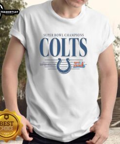 Alt Text: Premium Indianapolis Colts NFL Super Bowl Champions vintage logo T-shirt showcasing team pride and championship history.