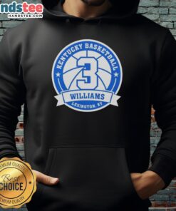 Premium Kam Williams 3 Kentucky Basketball Hoodie featuring team logo and stylish design, perfect for fans.