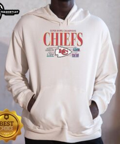 Premium Kansas City Chiefs NFL Super Bowl Champions vintage logo hoodie, showcasing team pride and championship spirit.