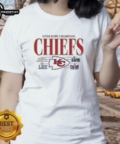 Premium Kansas City Chiefs Super Bowl Champions IV LIIV LVII LVIII T-Shirt - Image 3