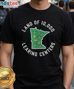 Premium T-shirt featuring 'Land of 10,000 Learning Centers' design, celebrating quality learning and education.