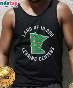 Premium Land of 10000 Learning Centers quality learning tank top featuring vibrant design and educational theme.