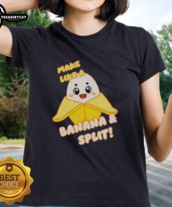 Alt Text: Premium Lankybox Banana Tee for ladies featuring a fun banana split design, perfect for casual wear and fans.